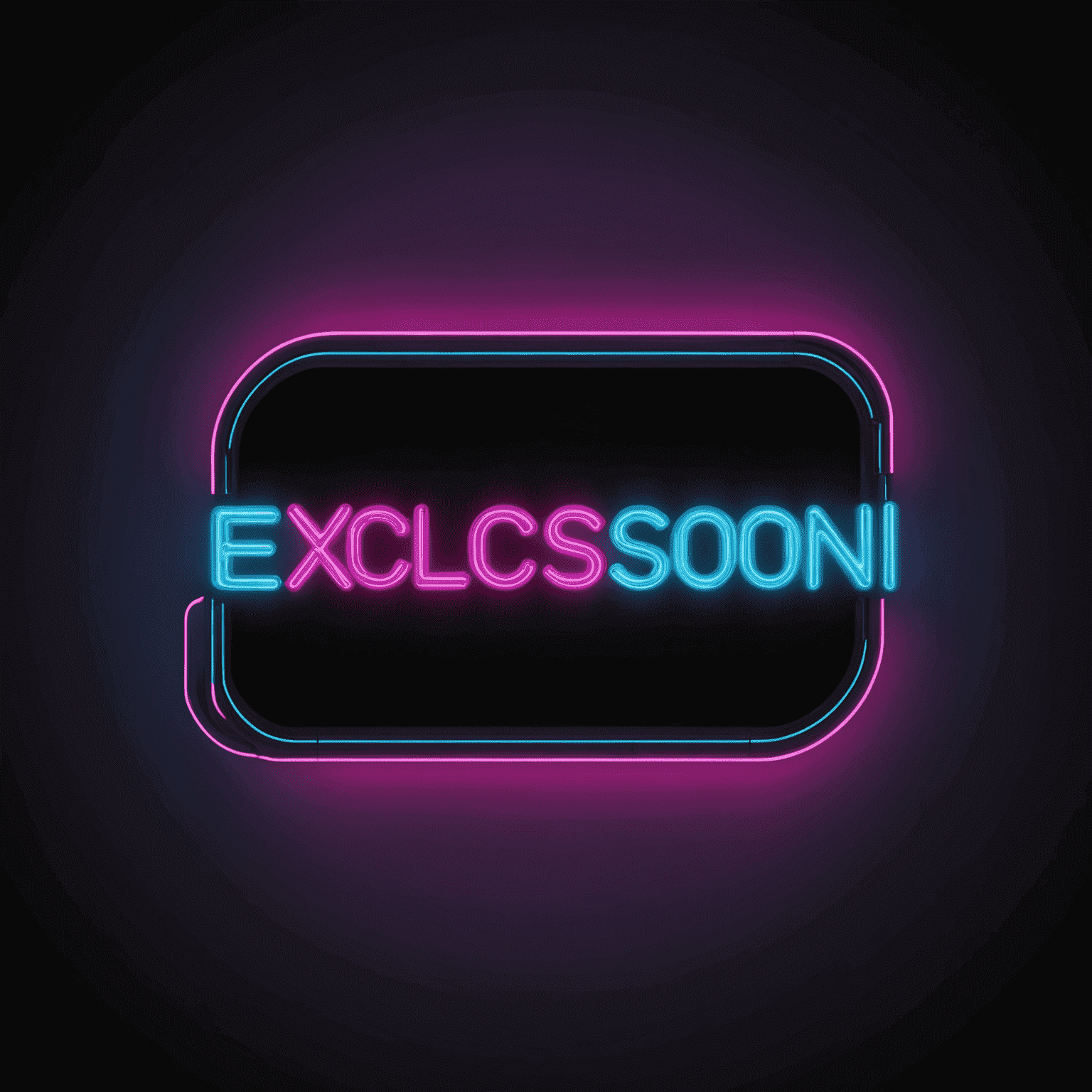 Exclusori logo - stylized text with neon glow effect