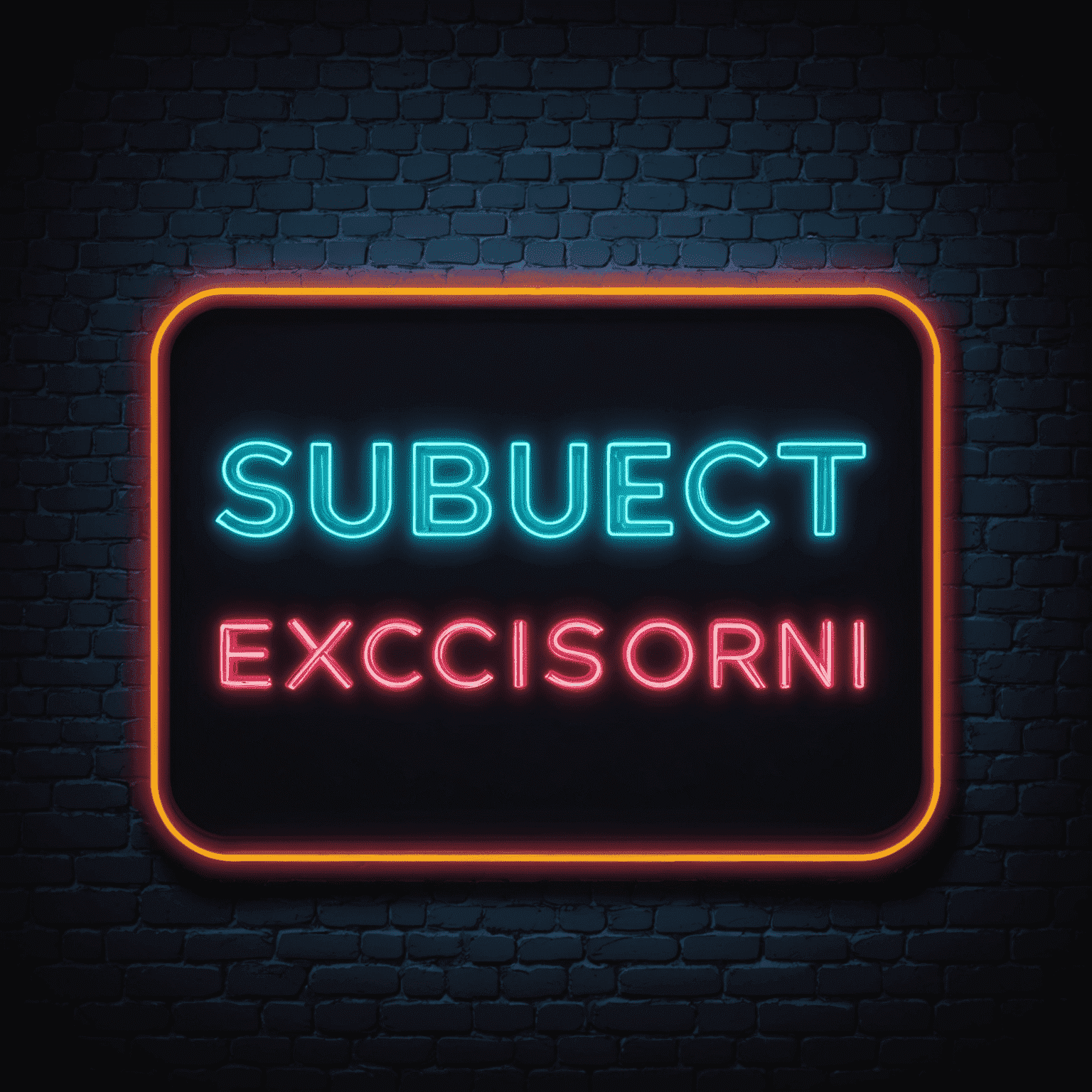 Exclusori logo - stylized text with neon glow effect